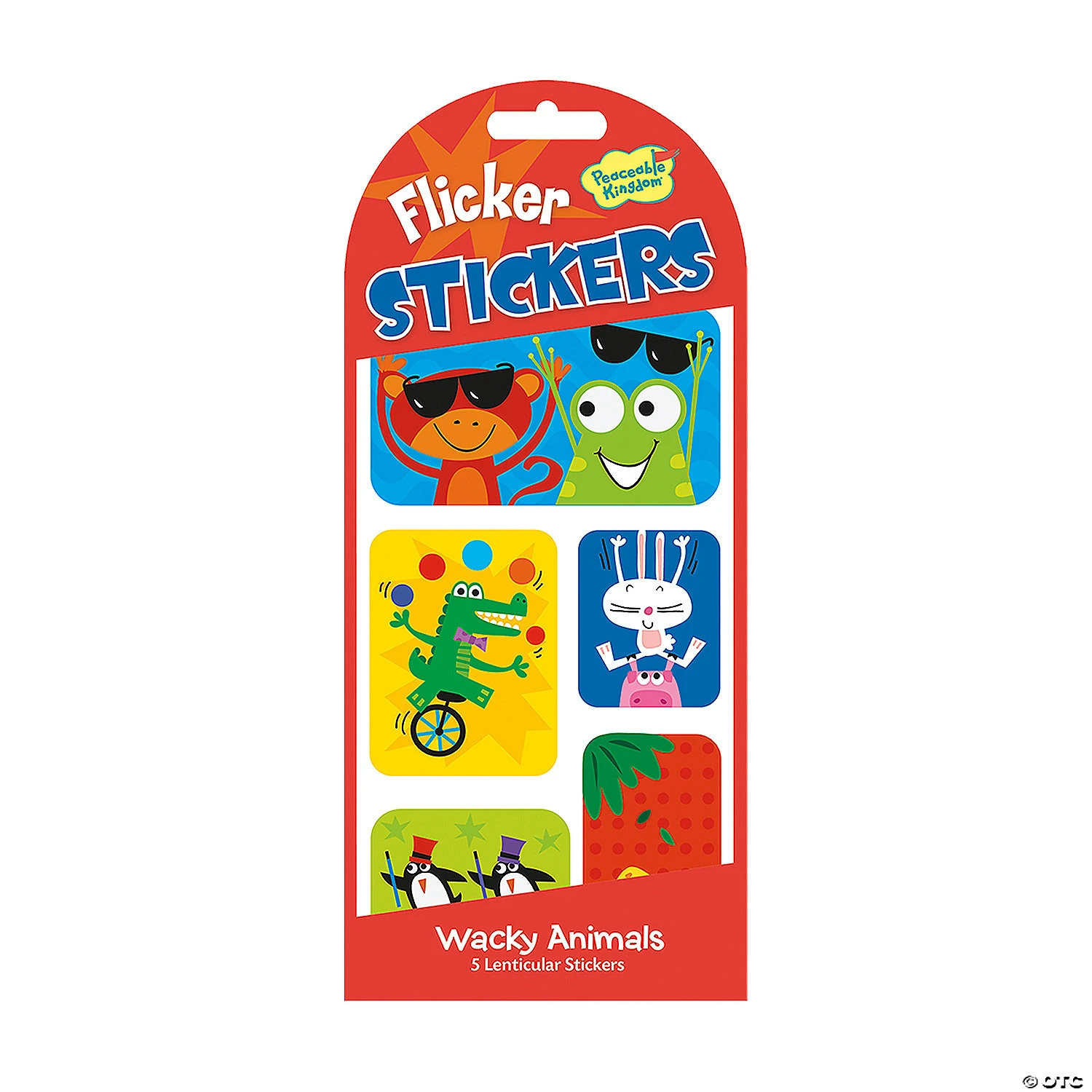 Wacky Animals Flicker Stickers: Pack Of 12 1 Wacky Animals Flicker Stickers: Pack Of 12